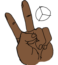a hand making a peace sign with two fingers